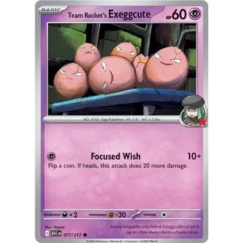 Sběratelská karetní hra Team Rocket's Exeggcute 077/217 - Ascended Heroes Typ karty: Non-Holo