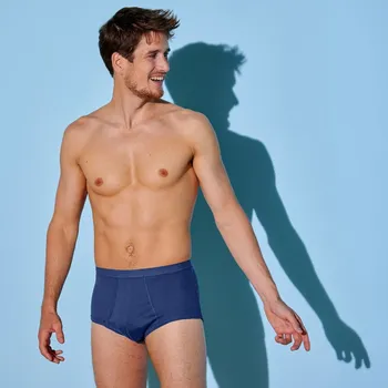 Pánské oblečení Sada 3 slipů s vysokým pasem nám.modrá 125/132