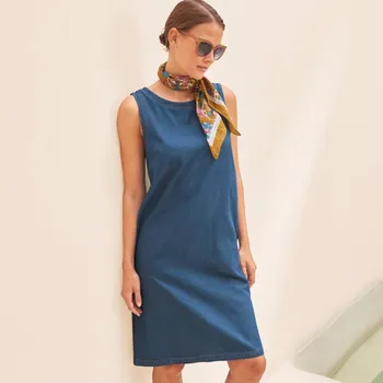 Dámské šaty Blancheporte Krátké džínové šaty modré S