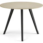 Konferenční stůl PRIMO ZEN, průměr 100 cm, černá podnož, bříza