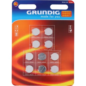 Záložní baterie GRUNDIG 8711252530253 Baterie knoflíkové CR 10ks
