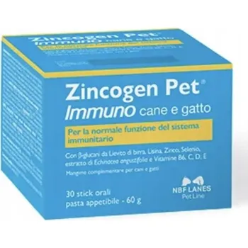 Doplněk stravy pro psy a kočky NBF Lanes Zincogen Pet Immuno pasta - 30 sáčků