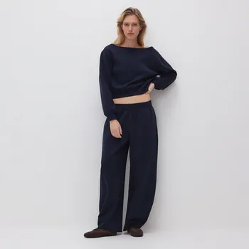 Dámské kalhoty Reserved - Barrel tepláky - ocelově modrá - 918HS-95X - 918HS-95X-M