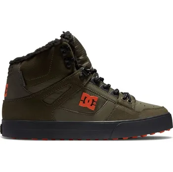 Pánská sportovní obuv Dc shoes pánské zimní boty Pure High-Top WC Dusty Olive/Orange | Zelená | Velikost 8 US