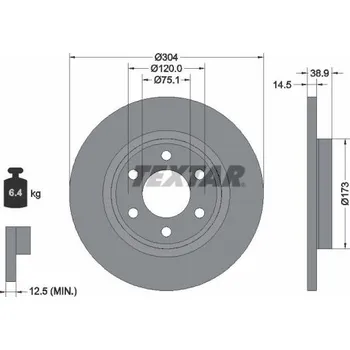Brzdový kotouč Brzdový kotouč TEXTAR 92352703
