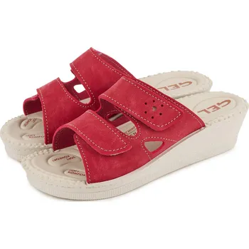 Dámské pantofle Vlnka Dámské gelové nazouváky na klínku Milena červená velikost obuv dospělí 39