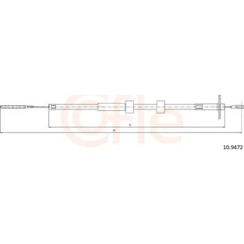 Lanko parkovací brzdy Tažné lanko, parkovací brzda COFLE 10.9472