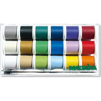 Galanterie Vyšívací nitě PES Madeira Frosted Matt box (18x200m)