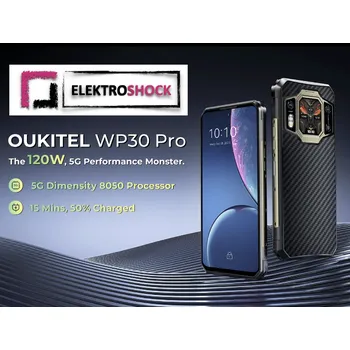 Mobilní telefon Oukitel WP30 Pro 12GB/512GB - Rozbaleno + Voucher na prodlouženou záruku 36 měsíců a garanci výměny zboží v případě poruchy