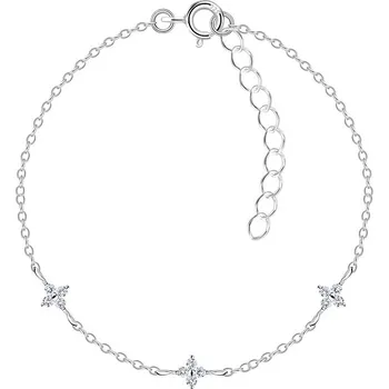 Náramek Stříbrný náramek KVĚTY se Zirkony Ag 925/1000