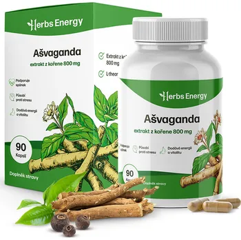 Přírodní produkt Herbs Energy Ašvaganda Extrakt Z Kořene 800 Mg 3 X 90 Kapslí