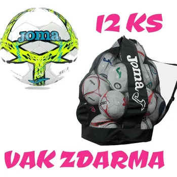Fotbalový míč 12 x Fotbalový míč JOMA DALI III + vak na míče JOMA