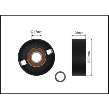 Auto-moto Napínací kladka, žebrovaný klínový řemen Caffaro 500256 SC