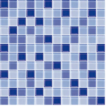 Obklad Skleněná mozaika Premium Mosaic modrá 30x30 cm lesk MOS25MIX5