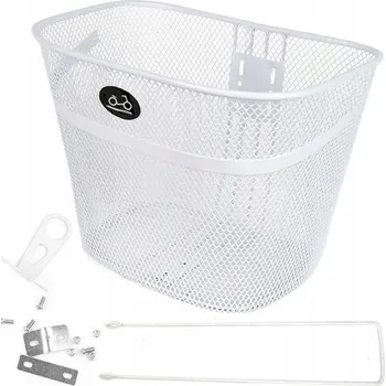 Košík na láhev Přední košík na kolo JET Pevný drátěný košík bílý