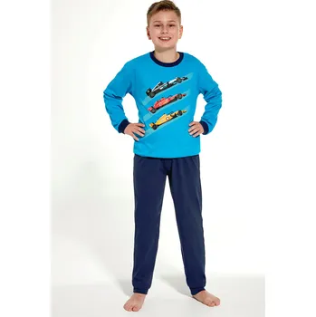 Chlapecké pyžamo Pyžamo Cornette Young Boy 267/133 Race dl/r 134-164 Barva: tyrkysová, Velikost: 158-164