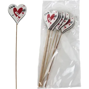 Zápich srdce, 8 ks D7596