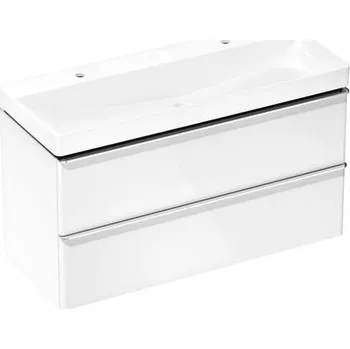 Koupelnový nábytek Skříňka s umyvadlem Hansgrohe Xelu Q 120x69,5x48 cm bílá lesklá 54386000