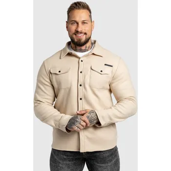 Pánská košile Pánská plstěná košile Iron Aesthetics Felted, apricot : Barva - Béžová, Velikost - L