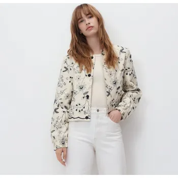 Dámský kabát Reserved - Bavlněná bunda s výšivkou - vícebarevná - 497IA-MLC - 497IA-MLC-XXL