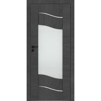 Interiérové dveře Interiérové rámové dveře Triesta 3 s horizontálním dekorativním prosklením ve tvaru vlnek. Dveře mají rám z MDF desky.