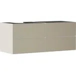 Skříňka pod umyvadlo pod desku Hansgrohe Xevolos E 137x55,5x55 cm písková matná béžová mat 54237390