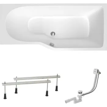 Asymetrická vana Laguna Beáta Plus 160x80 cm akrylát pravá SIKOBE1600PAPN