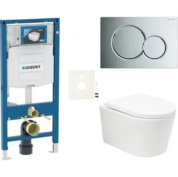 Klozet Závěsný WC set do lehkých stěn / předstěnová SAT BREVIS SIKOGESBRTORS01CR