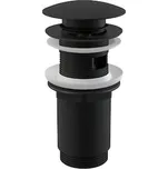 Výpust umyvadlová Alca CLICK/CLACK 5/4" celokovová s přepadem, velká zátka černá