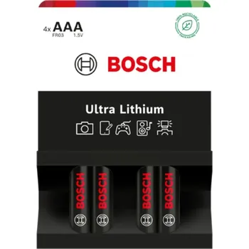 BOSCH Ultra Lithium FR03UL4B-00 Baterie AAA, 4ks