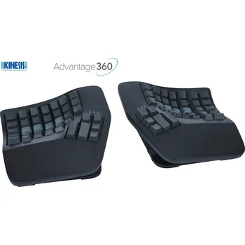 Klávesnice Kinesis Advantage360 Professional Wireless Signature Kailh Clicky White černé pouzdro (KB365-PRO-KBW-B-BK)