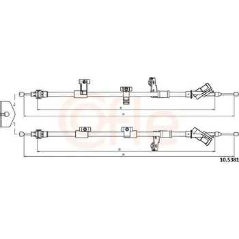 Lanko parkovací brzdy Tažné lanko, parkovací brzda COFLE 10.5381
