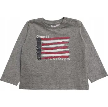 Šedé kojenecké tričko s dlouhým rukávem Olimpias, vel. 98
