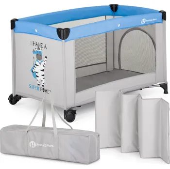 Dětské zboží PETITE&MARS Postýlka cestovní Koot - Zebra Super Power