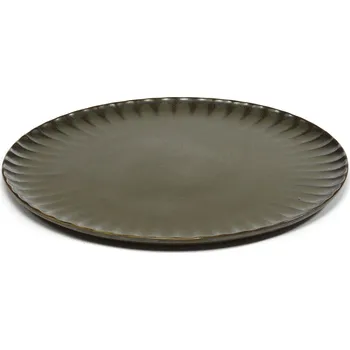 Talíř Serax, Jídelní talíře Inku 27 cm, tmavě zelené, 4 ks - Formadore