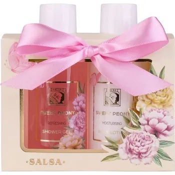 Sprchový gel SET koupelový SWEET PEONY v papírové dárkové krabičce SALSA