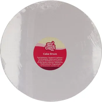 Bílá vyšší podložka kruh pod dort 27,5cm