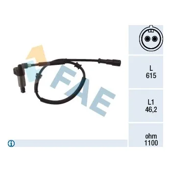 ABS Snímač, počet otáček kol FRANCISCO ALBERO S.A. 78024