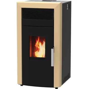 Krbová kamna ALFA PLAM ALFA PLAM, peletová kamna s výměníkem COMMO 12 ECO, 12 kW, béžová (RAL 1013 mat)