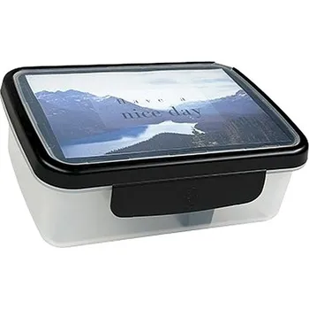 Svačinový box R&B Mědílek Zdravá sváča svačinový box 18 x 13 x 6,5 cm černý