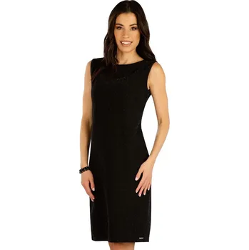 Dámské šaty Černé elastické šaty LITEX s třpytivým lurexem XL