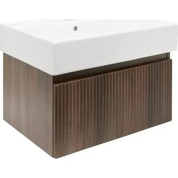 Koupelnový nábytek Koupelnová skříňka s umyvadlem SAT Evolution 58x30x44,8 cm ořech mat SATEVO60NAU2