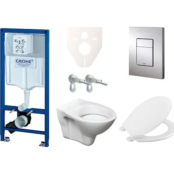 Bidet Cenově zvýhodněný závěsný WC set GROHE do lehkých stěn / předstěnová montáž+ WC S-Line S-line Pro 38528SET-KR