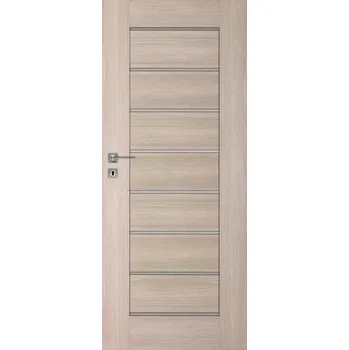 Interiérové dveře Interiérové rámové dveře Perma 8 s obdelným a horizontálním prosklením. Dveře mají rám z MDF desky.