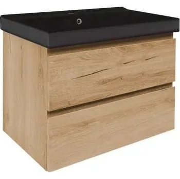 Koupelnový nábytek Koupelnová skříňka s umyvadlem SAT B-Way 79x50x45 cm dub mat BWAY280OAKU1B