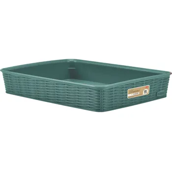 Úložný box STEFANPLAST Košík Elegance L, 35,5x26x6cm, zelenošedý