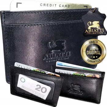 Peněženka Abiatti pouzdro na karty z přírodní lícové kůže černé - unisex