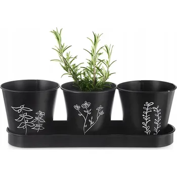 Květináč Květináč 10,5 x 11 cm, kovový, černý