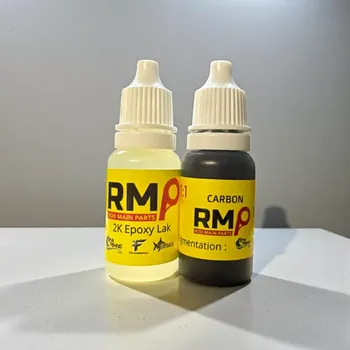 RMP - HIGH BUILD ROD FINISH CARBON-LAK NA VÁZÁNÍ OČEK 2X10ML+2 ŠTĚTCE GRÁTIS