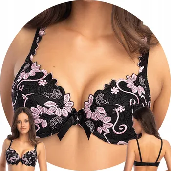 Podprsenka Černá push-up podprsenka Róża velikost 85D
